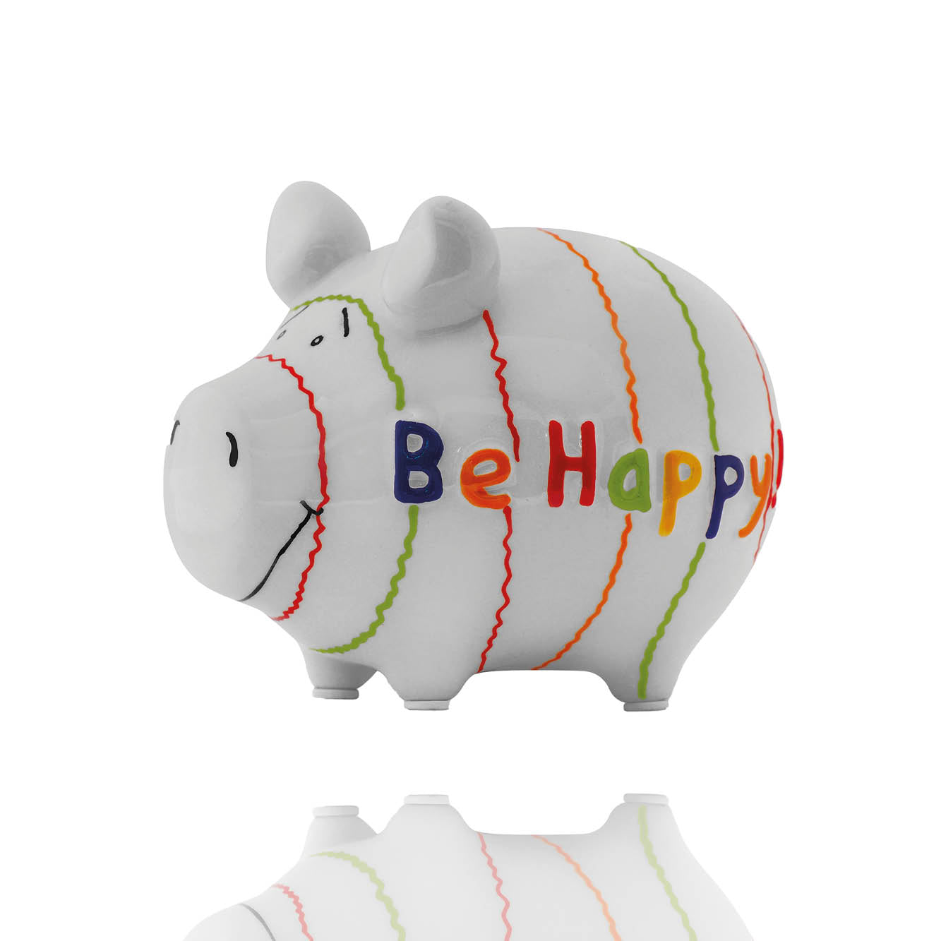 Spardose Sparschwein KCG „Be Happy“, Geschenkidee, günstig kaufen – BRIDEMAKER