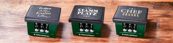 Bierkastensitze als originelle Geschenkidee