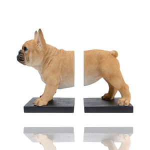 Stellen Sie stilsicher ihre Hundebücher in die Buchstütze. Die kräftige französische Bulldogge sieht nicht nur gut aus, sondern dient auch als Bücherfreund.