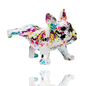 Dekofigur Hund, männliche Bulldogge hebt das Beinchen, KARE