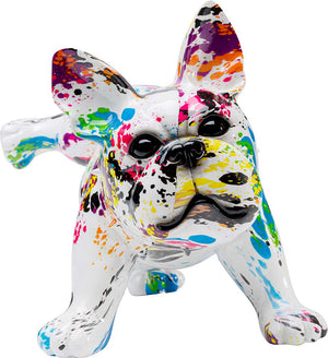 Dekofigur Hund, männliche Bulldogge hebt das Beinchen, KARE