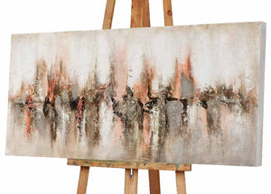 Das Gemälde "Abstrakte Skyline" von ImageLand sieht auch auf einer hochwertigen Staffelei sehr gut aus