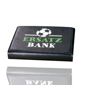 Bierkastensitz mit Spruch Ersatzbank für Fußballspieler und Biertrinker