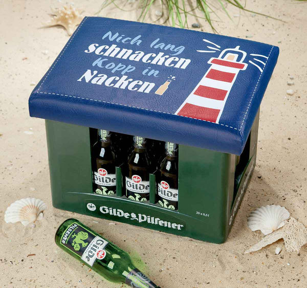 Bierkastensitz für Nord- oder Ostseefreunde „Nicht lang schnacken....“, Gilde