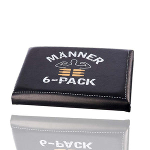 Bierkastensitz für Sportler mit Spruch: Männer 6 Pack. Praktische Geschenkidee für Sportler: 