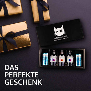 Gin Geschenkbox von Böser Kater. Das Tasting Set für Ginliebhaber. Geschenkset.