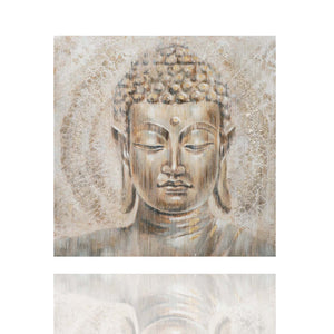 Gemälde Buddha von Imageland welches durch Metallfolie veredelt wurde.