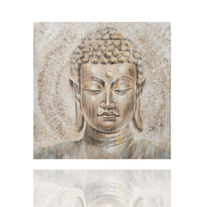 Gemälde Buddha von Imageland welches durch Metallfolie veredelt wurde.
