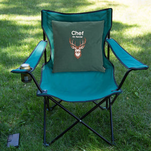 Kissen für Jäger – Grün, 40 x 40 cm, Chef im Revier, Komfort für Hochsitz & Jagdhütte