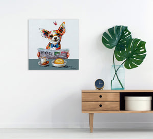 Das 'Chihuahua Hund frühstückt'-Gemälde ist nicht nur ein wunderschönes Kunstwerk, sondern auch ein tolles Geschenk für alle Hundefreunde. Ob zu Weihnachten, zum Geburtstag oder einfach als kleine Aufmerksamkeit zwischendurch - mit diesem Gemälde machst du jedem Chihuahua-Liebhaber eine Freude.