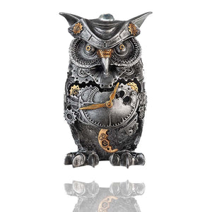 Deko Figur Eule Steampunk mit Zahnrädern
