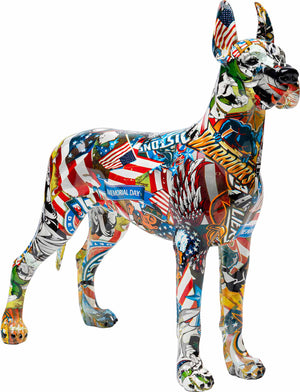 Dekofigur Comic Dog Maddox, Deutsche Dogge im Popart Style, KARE