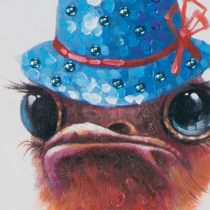 Porträt von einem Strauss auf einer Leinwand