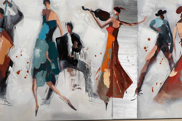 Detailaufnahme vom Gemälde "Feuriger Tango" von ImageLand. Dieses Acrylgemälde wirkt durch seine Dynamik