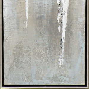 Detailansicht von einem Gemälde in Craquelé Technik.