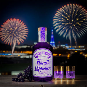 Stoße mit dem leckeren Likör Flanell-Läppchen aus dem Bergischen Land auf das neue Jahr an