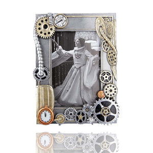 Fotorahmen im Steampunk Style mit Zahnräder, Schläuche und Ventile