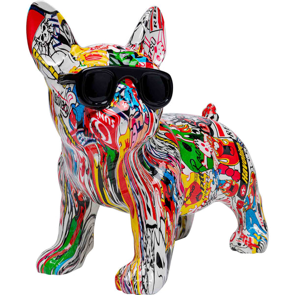 Dekofigur Comic Dog Glasses,  franz. Bulldogge mit Sonnenbrille, KARE
