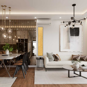 Blickfang goldene Schrifttafel golden Message als Blickfang in einer Wohnung.