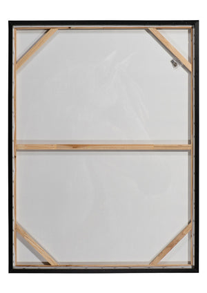 Gemälde Goldener Buddha Rückansicht mit der Aufhängemöglichkeit.