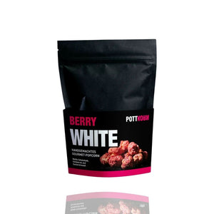 Berry White, rosafarbenes Popcorn mit weißer Schokolade und Himbeeren, Pottkorn