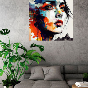 Das farbige Bild von ImageLand Schönheit im Graffity Style bringt tolle Farben in den Raum.