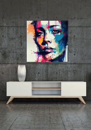 Bestelle jetzt das ImageLand Acrylglasbild "Graffity Schönheit in Pink" und erlebe die Magie der urbanen Kunst.