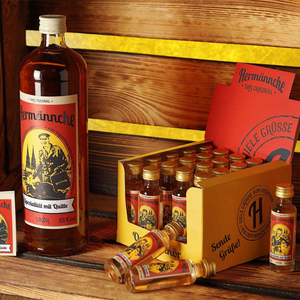 Hermännche Quittenlikör - Das Kultgetränk aus dem Bergischen Land ... Hermännche Quittenlikör - Das Kultgetränk aus dem Bergischen Land ...