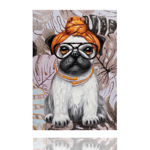 Das Acrylgemälde "Mops mit Tuch" von ImageLand, ist ein absolutes Must-Have für alle Hundeliebhaber und Mops-Fans!