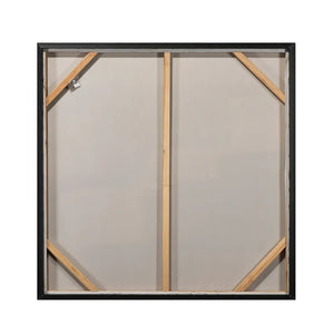 Rückseite vom Porträt einer jungen Frau. Leinwandbild mit Holzrahmen.