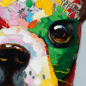 Junger bunter Hund,  Acrylgemälde  70 x  100 cm,  Imageland