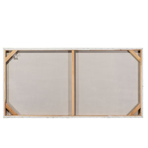 Rückseite vom Gemälde Modenschau mit Silber.