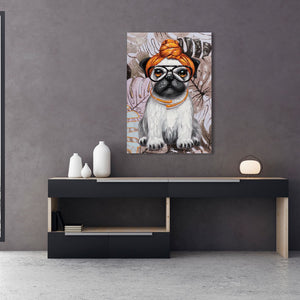 Zögern Sie nicht und holen Sie sich jetzt das Acrylgemälde "ImageLand, Mops mit Tuch" nach Hause. Dieses Kunstwerk wird Ihnen garantiert ein Lächeln auf die Lippen zaubern und Ihre Gäste begeistern!
