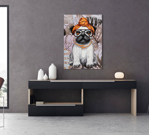 Zögern Sie nicht und holen Sie sich jetzt das Acrylgemälde "ImageLand, Mops mit Tuch" nach Hause. Dieses Kunstwerk wird Ihnen garantiert ein Lächeln auf die Lippen zaubern und Ihre Gäste begeistern!