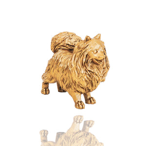 Zwergspitz in der Farbe Gold als Dekofigur für Dein Zuhause