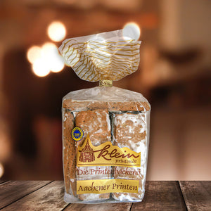 Printenbäckerei Klein ist bekannt für seine Printenspezialitäten aus Aachen. Die Prinzess-Schnitt-Printen sind Hartprinten mit feinen Gewürzen.