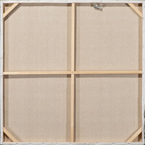 Rückseite vom Bild  Elefantenkopf. Hier sieht man auch das material für die einfache Aufhängung.