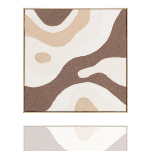 Acrylgemälde Salty Caramel sieht aus wie zartschmelzendes vanilleeis mit Karamell und Schokolade. Bild für das Esszimmer