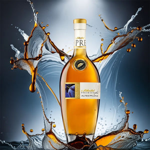 Die schöne Flasche enthält Altes Pflümle von Scheibel. Der leckere Pflaumenbrand kommt aus dem Schwarzwald und wird über Gold destilliert.