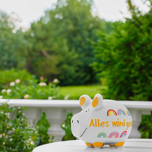 Spardose Sparschwein "Alles wird gut", 12,5 x 9 cm, KCG