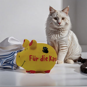 Die Spardose für die Katze ist nicht nur praktisch sondern auch ein echter Hingucker in der Wohnung.