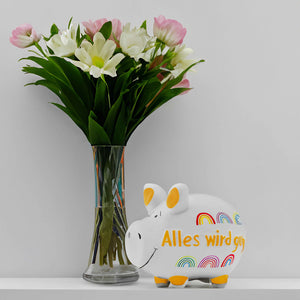Spardose Sparschwein "Alles wird gut", 12,5 x 9 cm, KCG