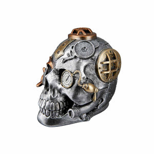 Totenschädel mit Ventilen im viktorianischen Stil, Steampunk