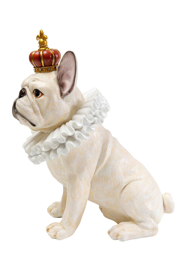 Verleihen Sie Ihrem Raum einen Hauch von Luxus und lassen Sie die sitzende französische Bulldogge mit Krone Ihr Herz erobern.