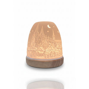 Windlicht Kölner Dom mit Weihnachtsmarkt