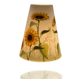 Windlicht mit Sonnenblumen