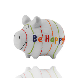 Das kunterbunte Sparschwein von KCG ist kein gewöhnlicher Spardose. Mit seiner fröhlichen Botschaft "Be Happy" ermuntert es dich, jeden Tag mit einem strahlenden Gesicht zu starten und stets deine finanziellen Ziele im Auge zu behalten.