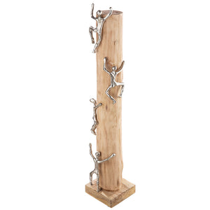 Holz Skulptur „Hoch hinaus“ Bergsteiger, Freeclimber, Boulderer, Gilde