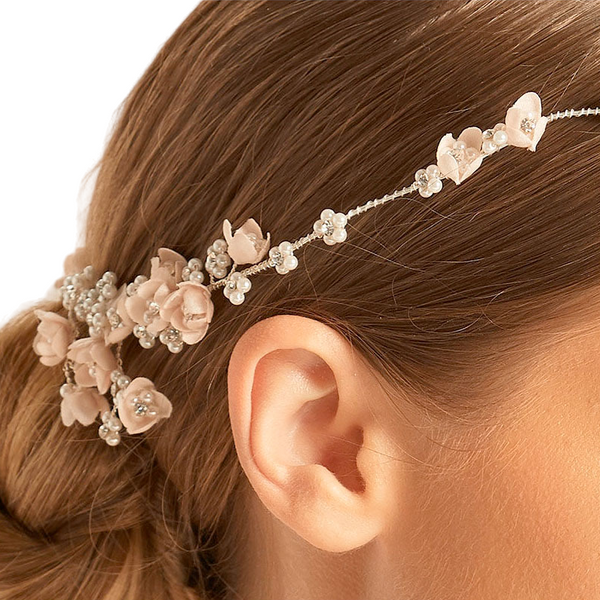 Haarschmuck mit kleinen Blumen für die Braut, Bianco Evento