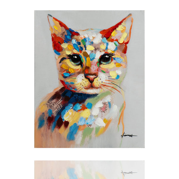 Buntes Kätzchen, Acrylgemälde 40 x 50 cm, Imageland